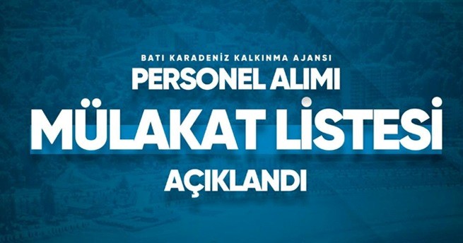 Personel Alımı Mülakat Listesi Açıklandı.