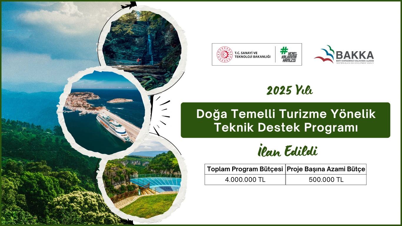 Batı Karadeniz Kalkınma Ajansı 2025 Yılı Doğa Temelli Turizme Yönelik Teknik Destek Programı İlan Edildi